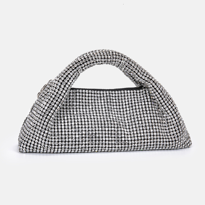 2025 Designer Diamond Inlaid Handbag and Shoulder Bag New Fashionable Water Diamond Women's Bag Light Luxury Full Diamond Underarm Bag