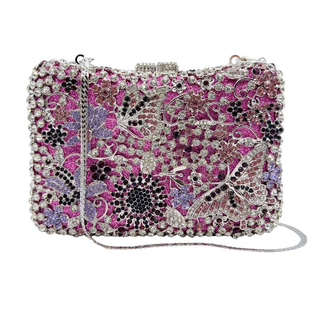 Designer Luxury XIYUAN Brand Designer Crystals Evening Bags Women Fashion Dias Handbag Wedding Party Purse Flower Bridal Clutches
