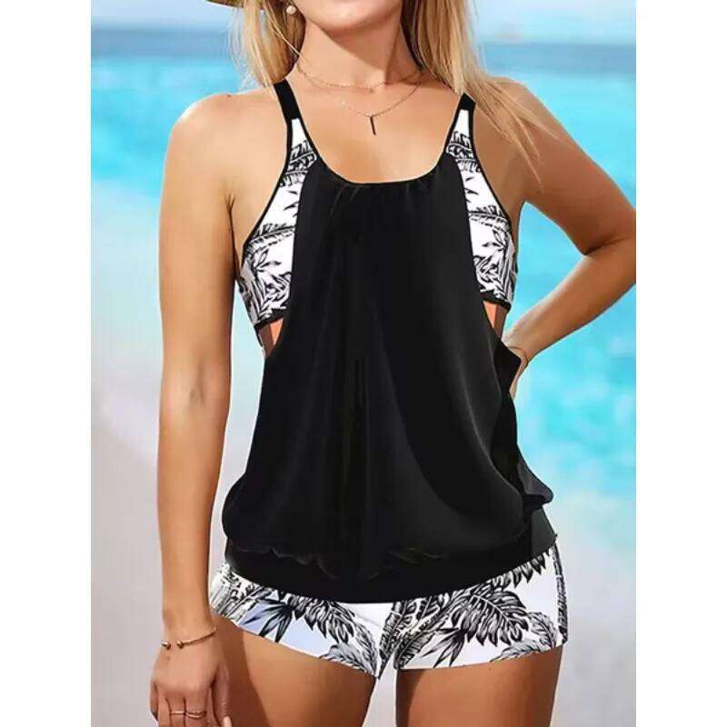 Swimsuit Women's Sexy Printing Two Piece Tankini Set New Summer Beach Holidays Swimwear