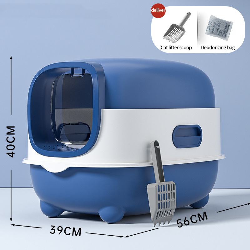 Cat litter box disinfection, odor prevention, fully enclosed, oversized cat toilet oversized splash prevention wholesale Without lights