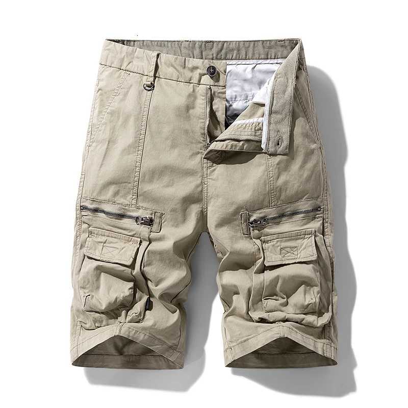 Summer Men Cotton Camouflage Cargo Shorts Men Jogger Casual Beach Shorts Men Bermuda Multi Pocket Work Safari Short Pants Trouser W250718