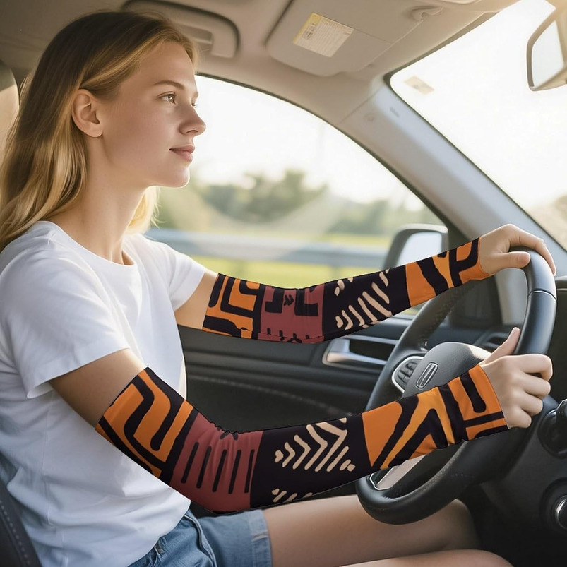 Arrow Black UV Protection Ice Silk Sunscreen Sleeve, Outdoor Summer Sports