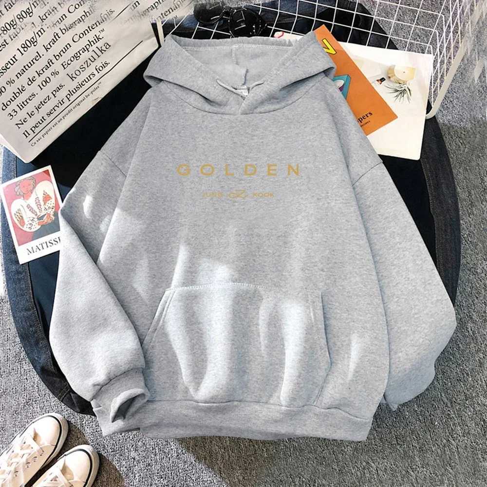 Jungkook Golden Hoodie Women Aesthetic Standing Next To You Hoodies Unisex Album Letter Print Golden Pullovers Sweatshirts Korea XJ250717