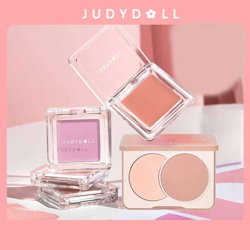 Judydoll Silky Monochrome Nude Blush Apricot Roasted Milk Tea Natural Brighten Skin Tone Makeup Palette X250718