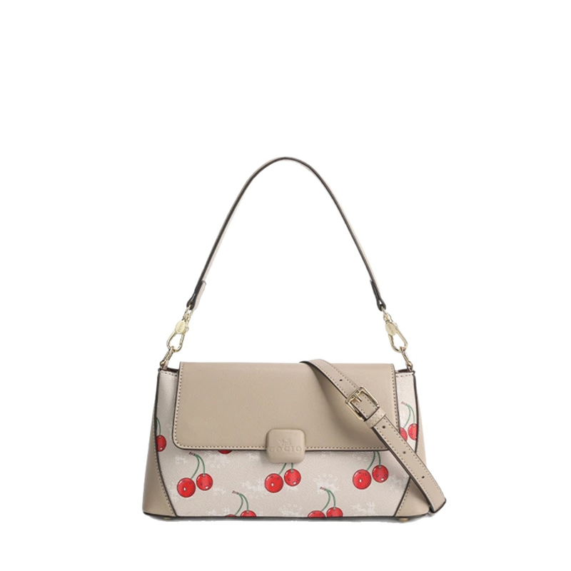 COCIO designer Womens Cherry Printed Shoulder Underarm Fashion Versatile Stick Bag free shipping