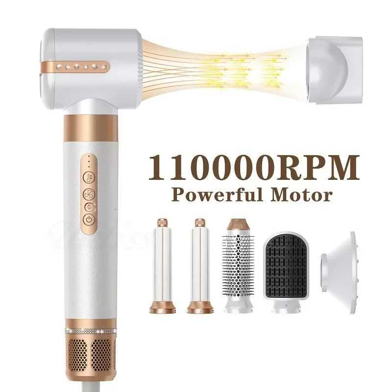 Professional 7 in 1 Auto Wrap Hair Dryer 1400W Powerful Straightener Hot Brush Hot Comb Hair Multi Style High Speed Curling Iron W250718
