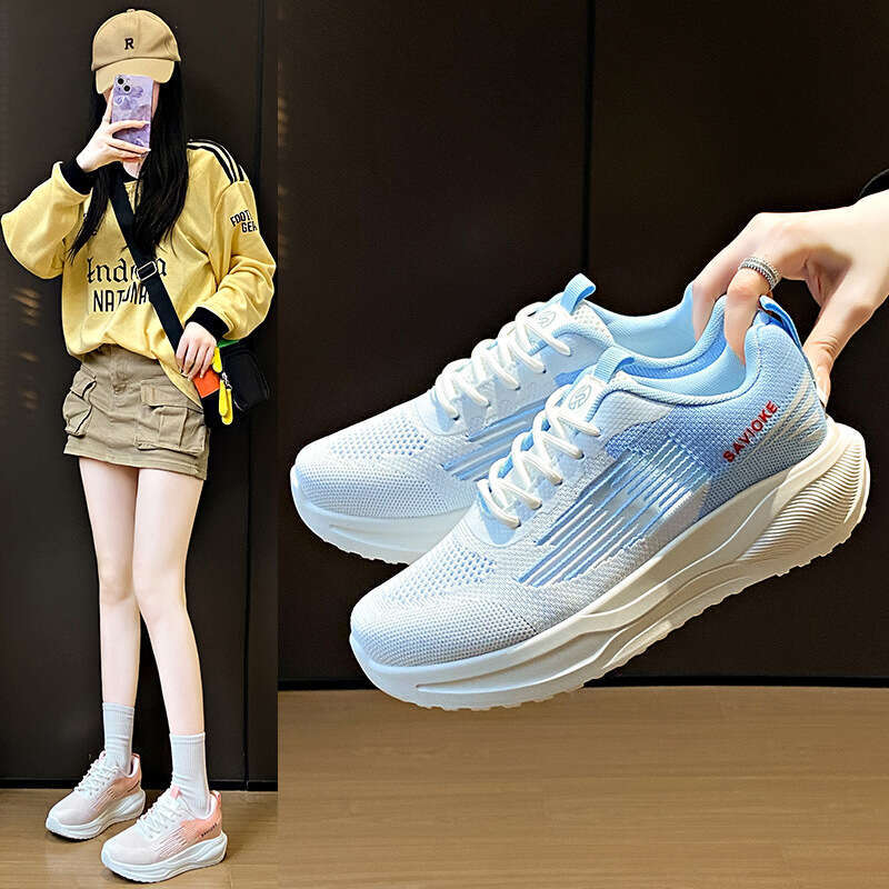 2025 Summer New Women's Running Lightweight Breathable Non-Slip Sports Free shipping Student Thick Sole Wear-Resistant Casual Shoes PM15