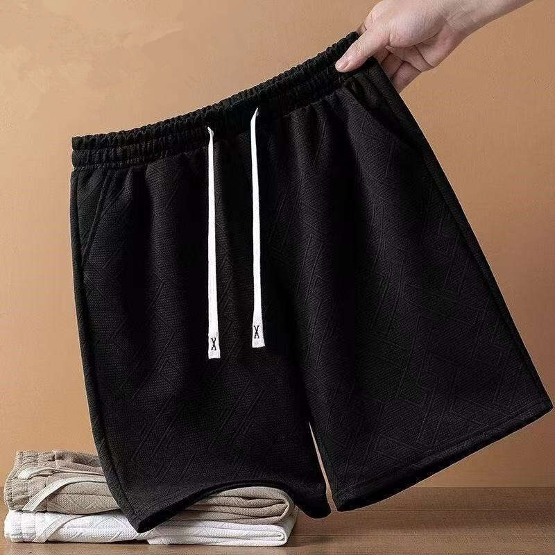 Fashion Men's Solid Color Loose Casual Five-Point Mid-Length Trendy Beach Stylish Sports Shorts B5