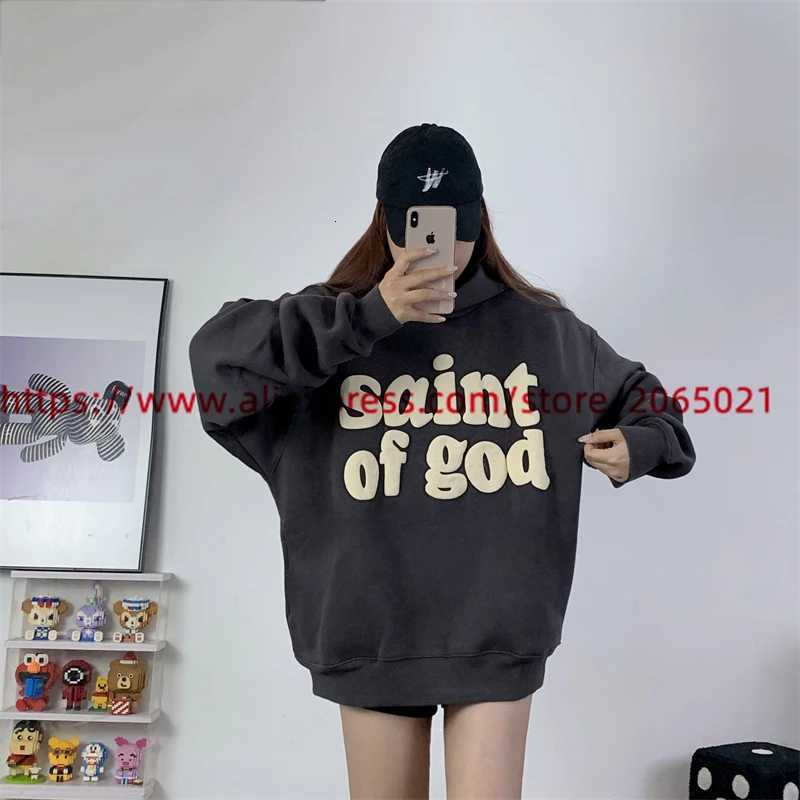 Vintage CPFM Saint Of God Hoodie Men Women Puff Print Sweatshirts Oversize Pullovers Hooded X250718