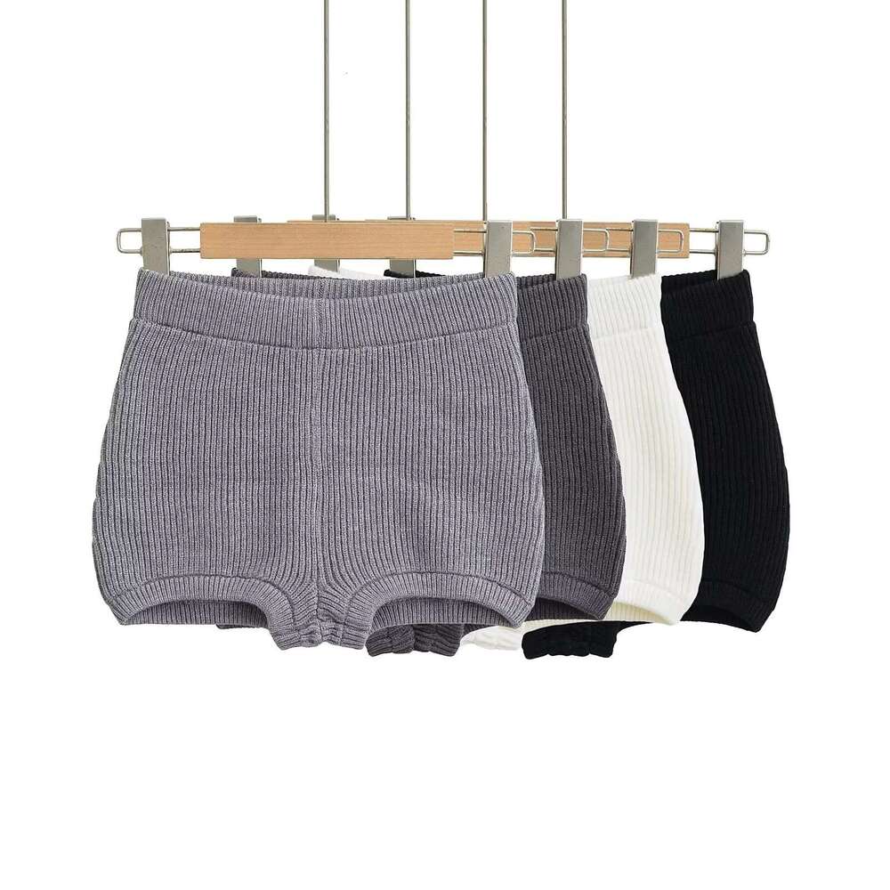 American Street Style Blogger High Waist Leg-Lengthening Solid Color Sexy Versatile Knitted Shorts Sweet Internet Celebrity Yoga Hot Pants B5