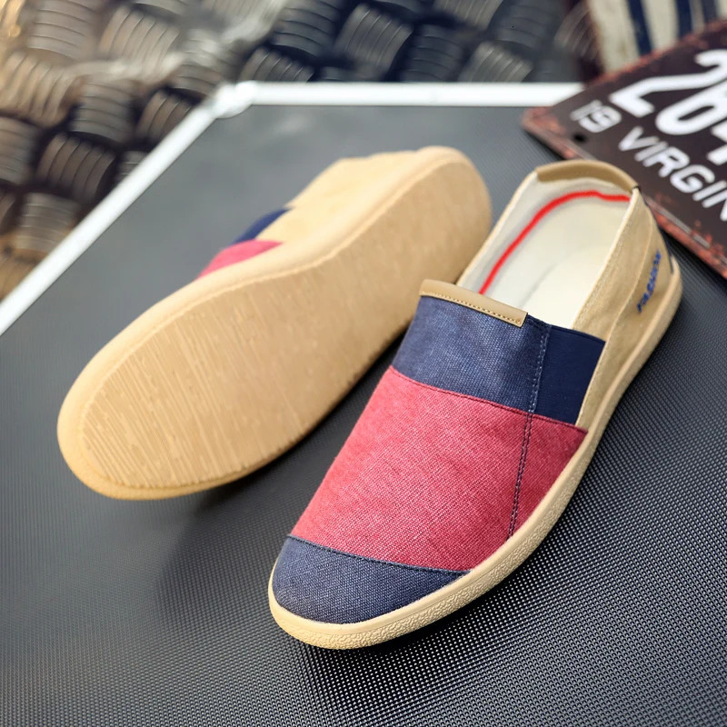 Fishermans Shoes Fashion Flat Canvas Sneakers Slip On Mens Espadrilles Walking Casual Shoes For Men Loafers Summer 250716