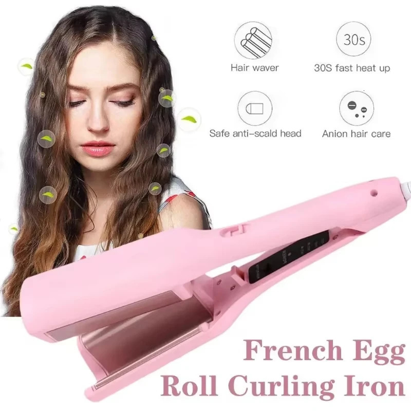 32MM Electric Curling Iron Automatic Lambswool Tool Long Lasting Styling French Rotating AntiFlame n 250716