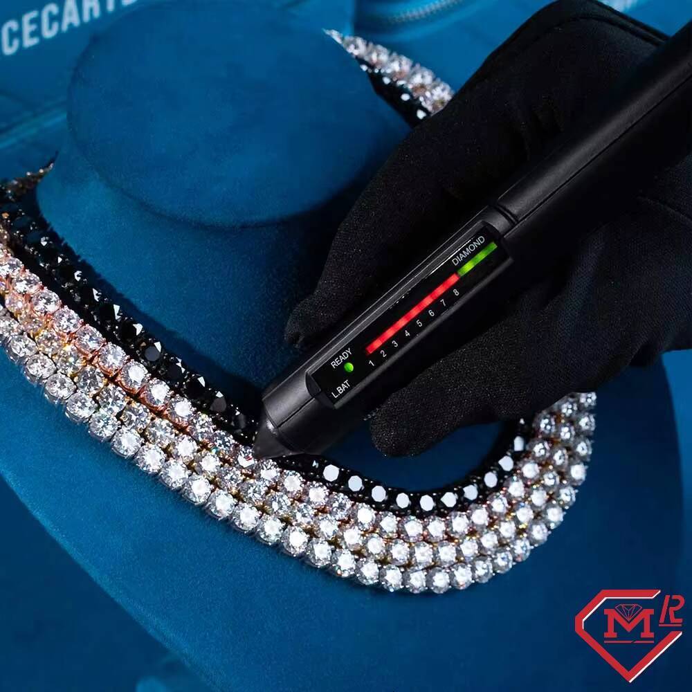 Vvs Iced Out Moissanite Tennis Necklace Bracelet 6mm 925 Sterling Silver Moissanite Tennis Chain