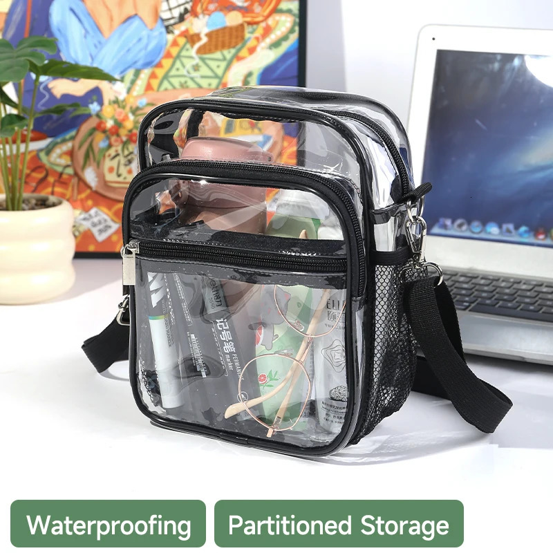 Pvc Women Transparent Pouch Lightweight Casual Waterproof Shoulder Bags Transparent Pvc Bags Travel Shoulder Bag For Kids 250714
