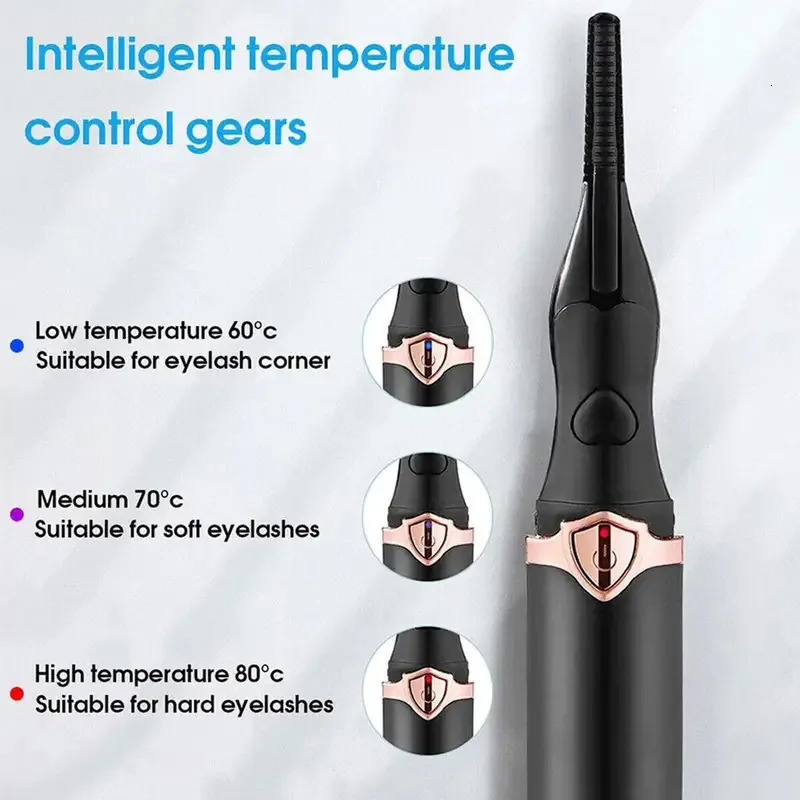 Portable 3 Temperature Mode Heated Eyelashes Curling Tool Electronic USB Natural Eye Lash Curler Beauty Supplies 250716