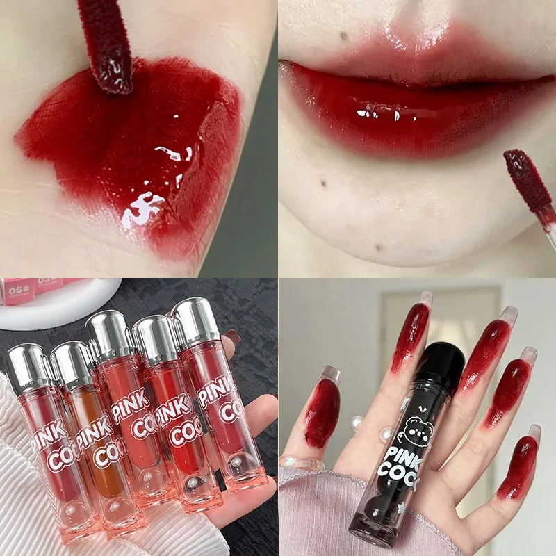 PINK COCO Mirror Water Lip Gloss Lip Glaze Moisturizing Liquid Lipstick Clear Tint Makeup Korean Lip Balm Women Cosmetics 250716