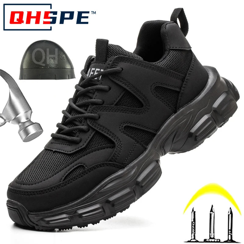 Protective Shoes For Women Men Work Sneakers Fashion Safety Antismash Antipuncture Indestructible Boots 250717