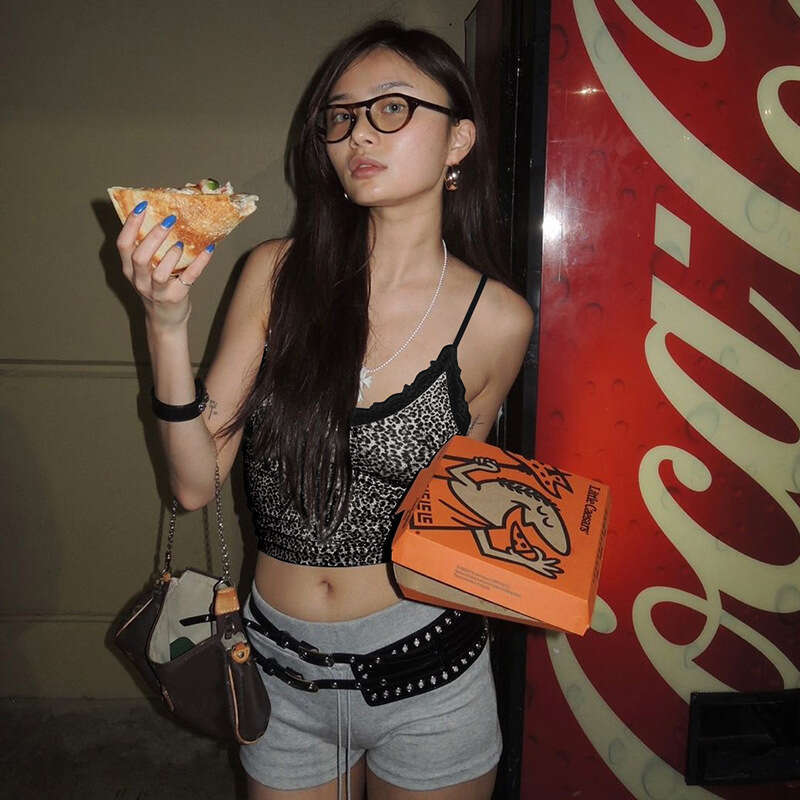 Ins Style Hot Girl Women's Clothing Summer New Leopard Print Lace Trim V-Neck Camisole Tank Top B5