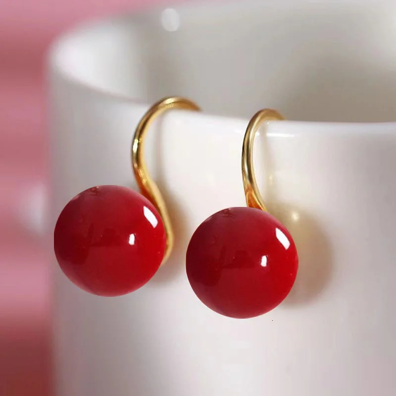 Senlissi- Retro 925 Sterling Silver Stud For women12mm Natural an Jade Earrings 18k Earrings Fine Pearl Jewelry Gifts 250712