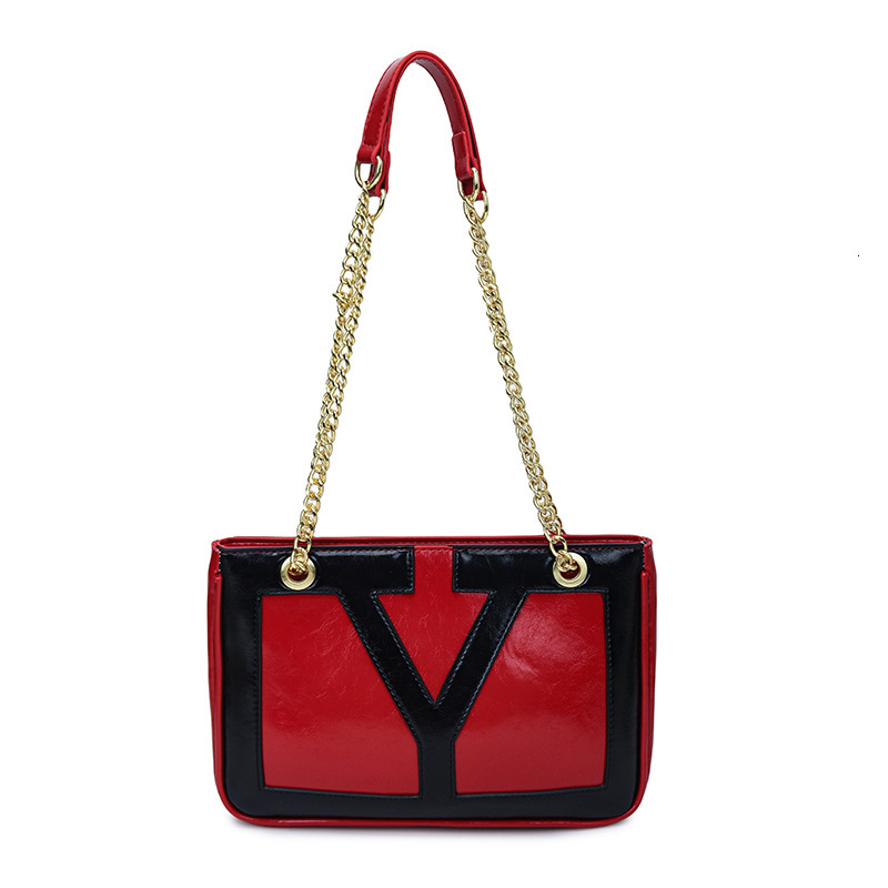 Free shipping designer bag 2025 New fashion patchwork Underarm Bag Women Temperament Commuter Bag casual Shoulder Bag PU Texture Chain Crossbody Bag