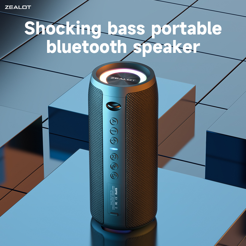 Durable Portability Meets Amplified Sound Experience ZEALOT S51PRO bluetooth speaker Upgraded Bass Performance.