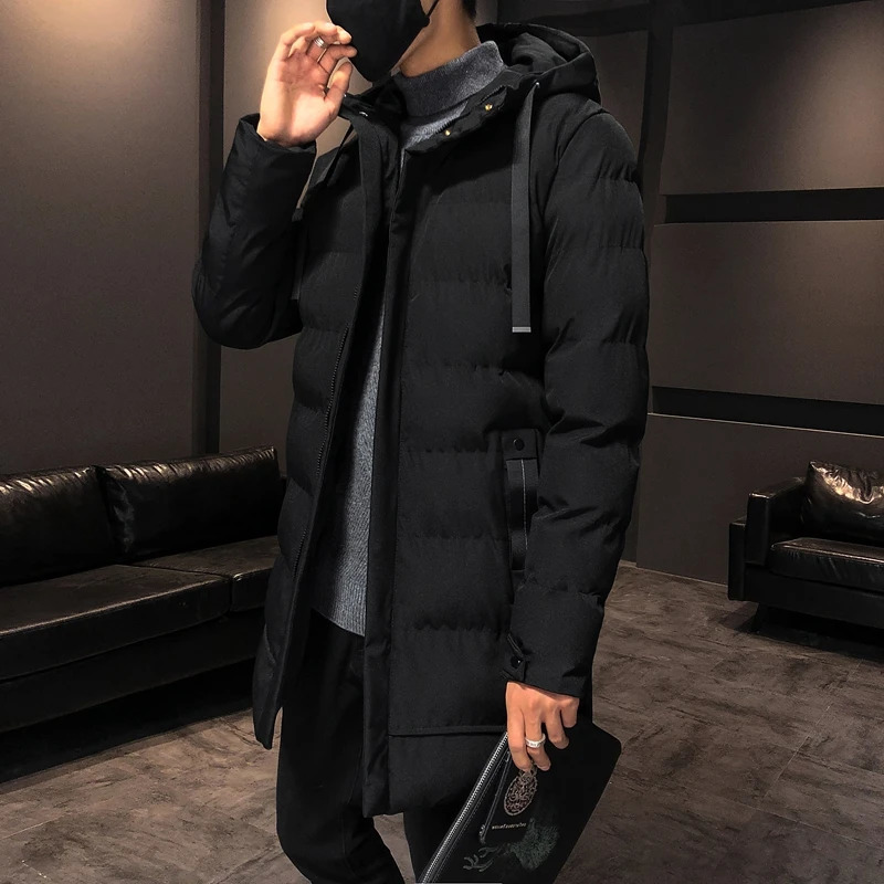 Thicken Warm Men Long Parka Fashion Casual Winter Windbreaker Jacket with Hood Coats Fashion Clothing for Men All-match 250715