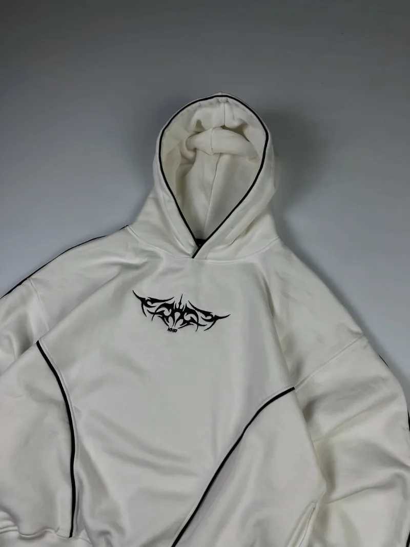 Y2k Men fashionable loose hoodie with trendy European American pattern embroidery High Street Harajuku punk casual hoodie X250718