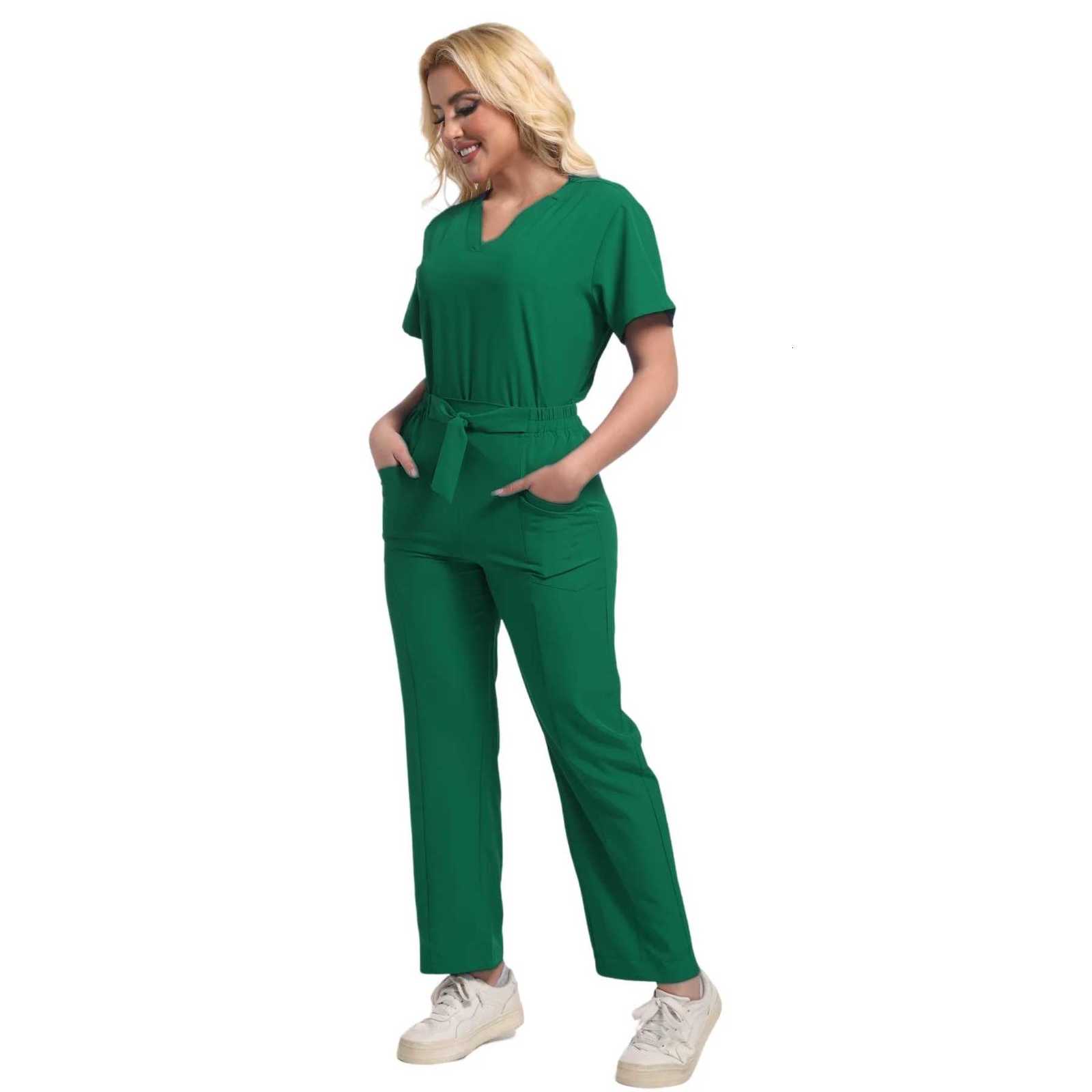 Slim Fit Medical Uniforms Women Scrubs Sets Hospital Dental Clinic Beauty Salon Spa Workwear Clothes Suits Nurses Accessories Z250718