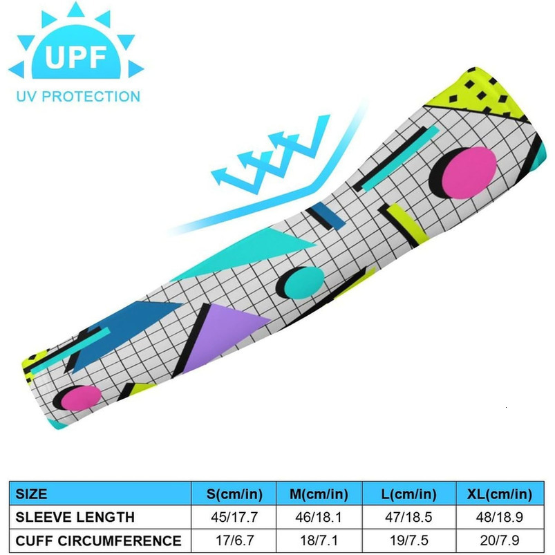 Funny Retro UV Protection Ice Silk Sunscreen Sleeve, Outdoor Summer Sports