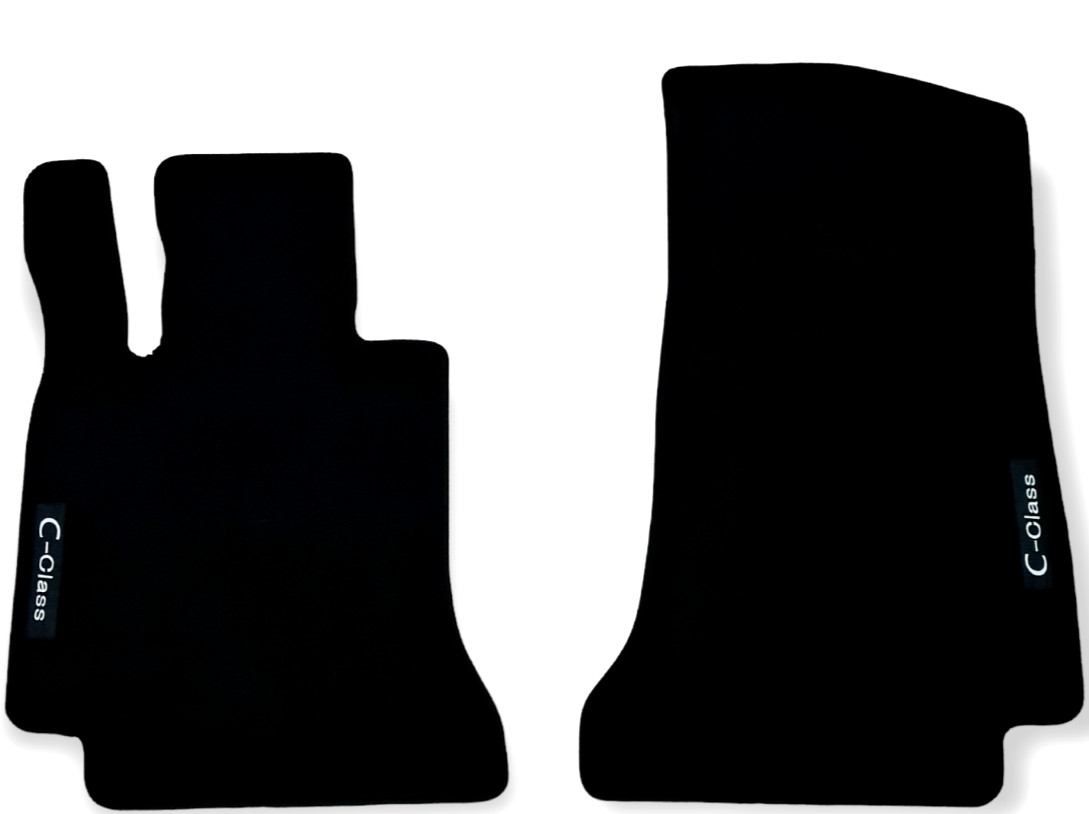 Front Car Floor Mats Velour For Mercedes C-Class Coupe Liners Waterproof Black