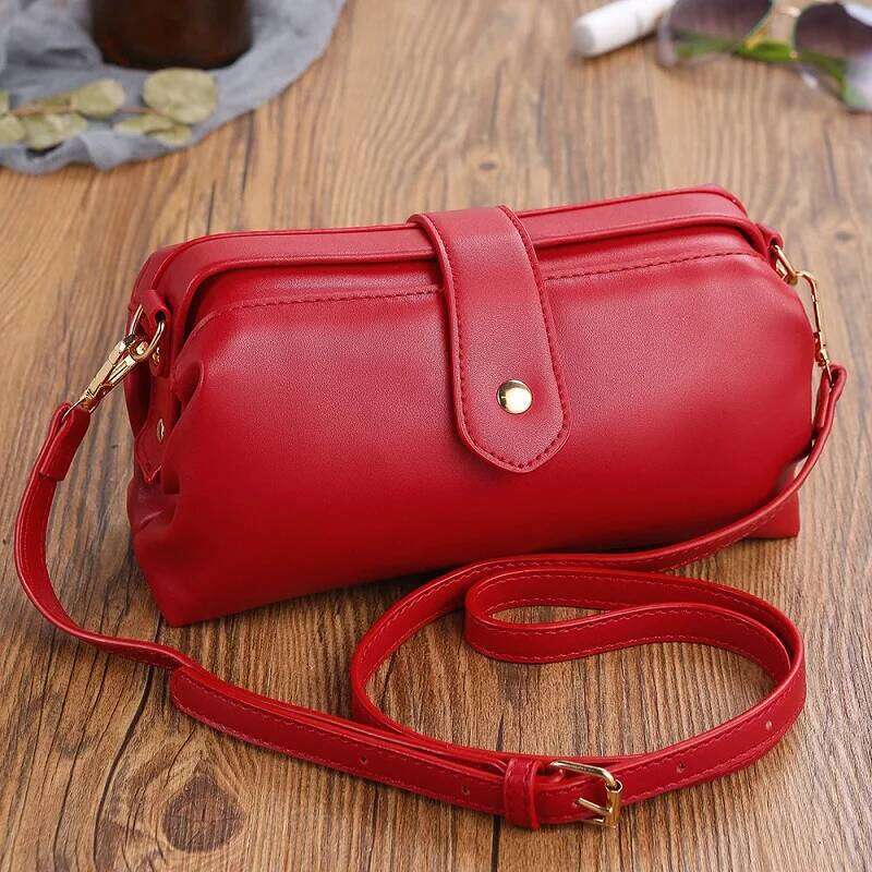 Vintage Women Crossbody PU Leather Shoulder For Commuting Fashion Clip Casual Ladies Small Bag Gift Wallet handbag
