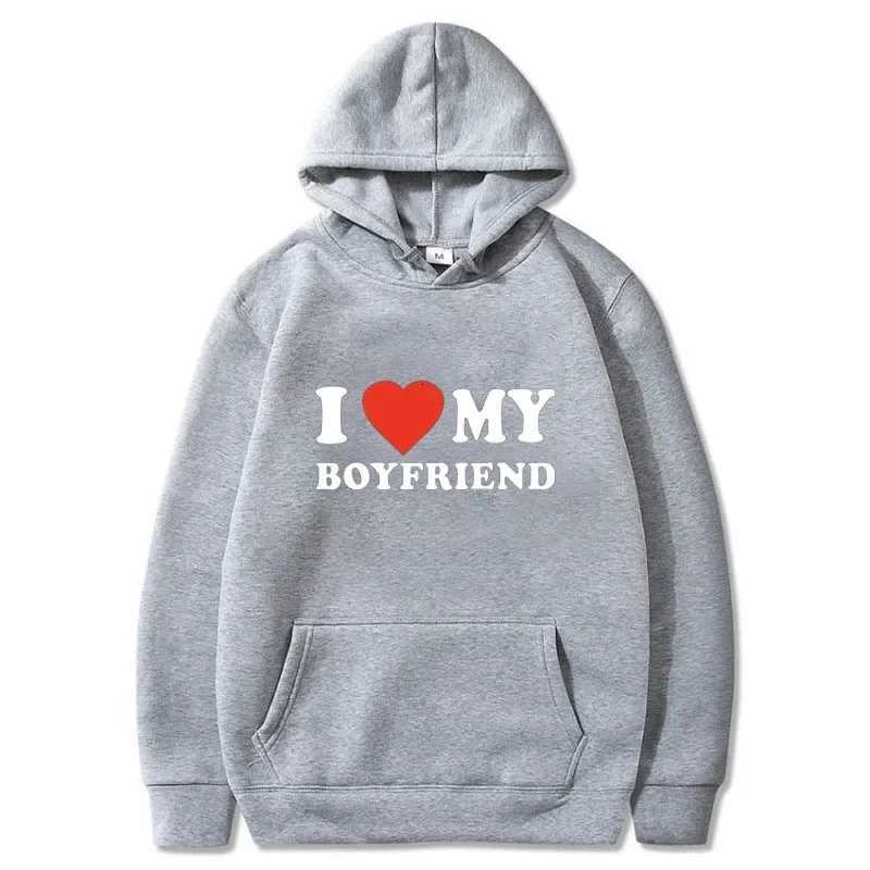 1 Love My Boyfriend Girlfriend Printed Hoodie Couple Fashion Sports Shirt Harajuku Casual Top Sport Jogging Fce Sweatshirt XJ250717