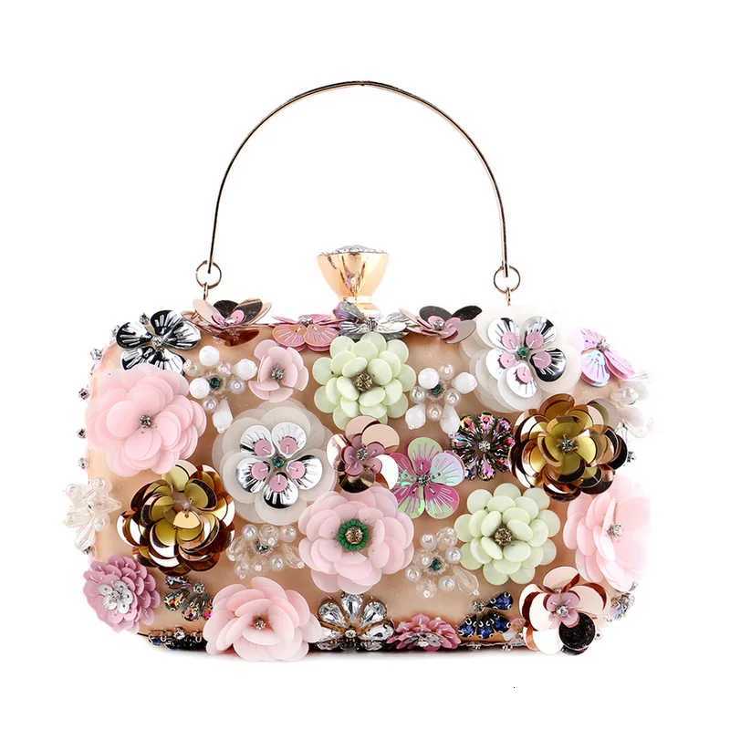 Fashion Women Bags Flower Diamonds Embroidery Small Clutch Lady Handbags Evening Bags New Arrival Chain Shoulder Purse Z250718