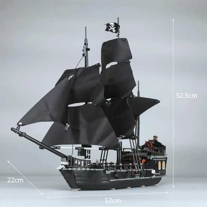 Pirates Of The Caribbeans Queen Anne Revenge Warship The Black Pearl 4195 4184 Ship Building Blocks Model Toys Bricks Kids Gifts Z250718