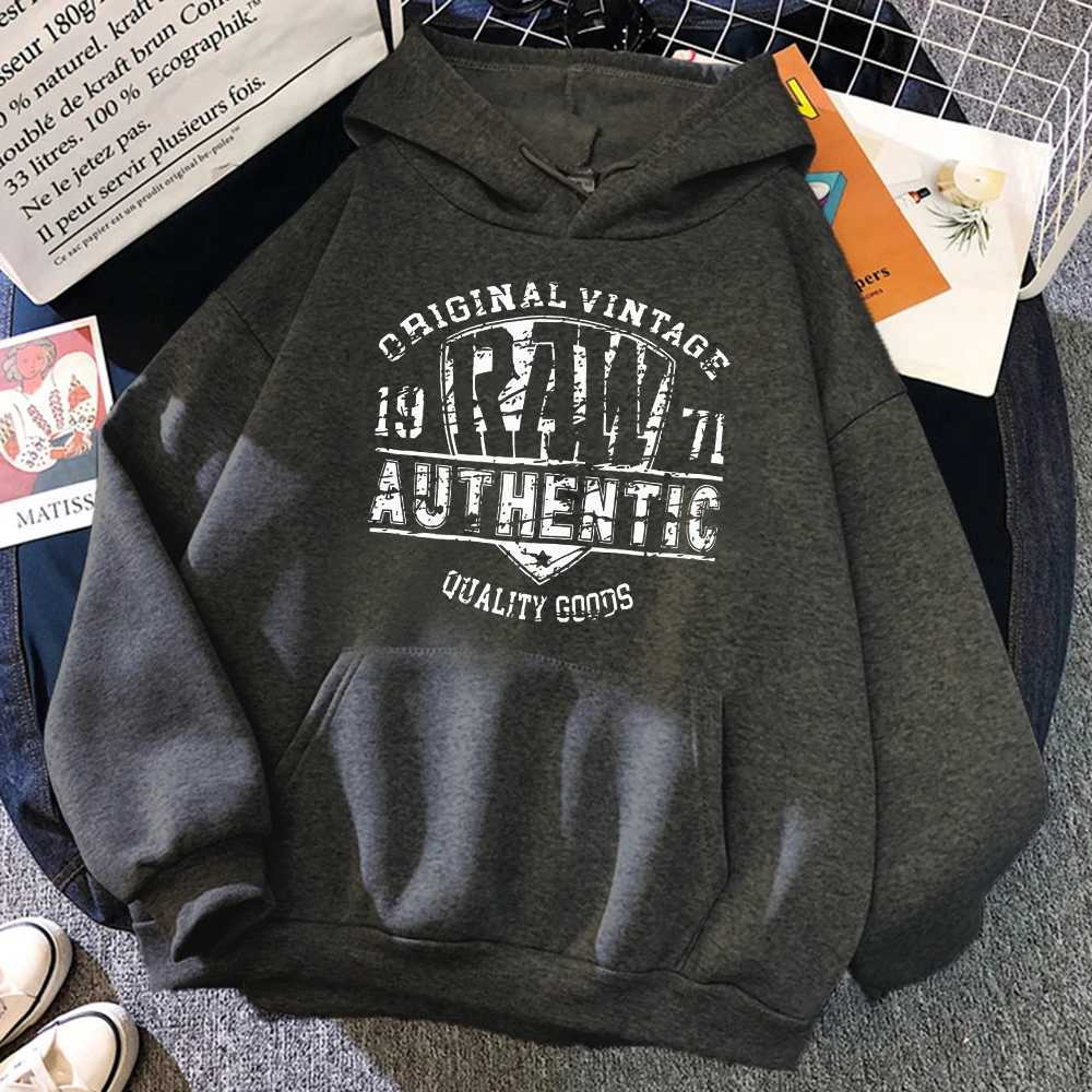 Original Vintage 1971 R Authentic Hoodie Women Crewneck Hip Hop Sweatshirt Autumn Casual Clothing Fe Fce Loose Hoodie XJ250717
