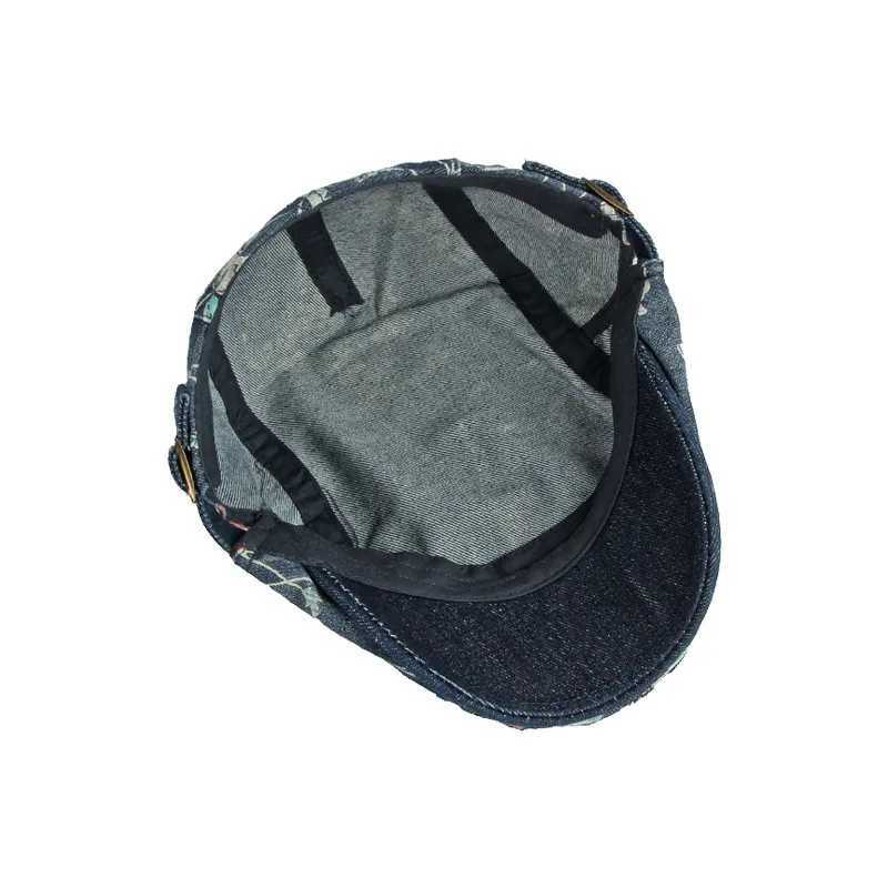 2022 Four Seasons Cotton Flower Print Newsboy Caps Flat Peaked Cap Women Painter Beret Hats 16 L250718