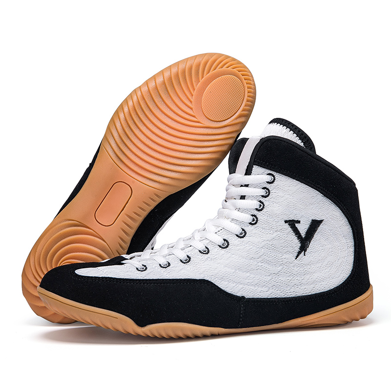 Boxing shoes Men's trainers Sneakers training and competition shoes indoor shock absorption breathable non slip