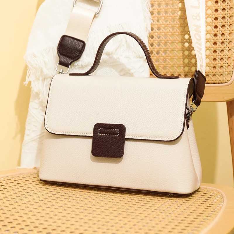 Solid Genuine Leather Ladies Handbag Female Messenger Tote Sac High Quality Cow Leather Shoulder Crossbody Bag For Women Z250718