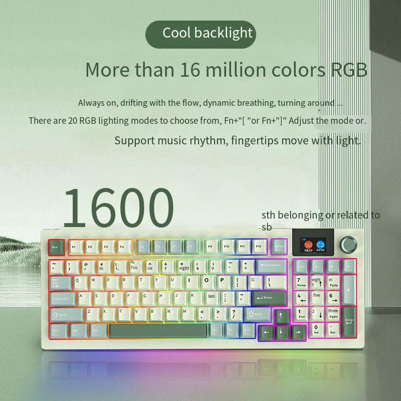 Designer Famous Brand Langtu LT High Value Gaming E Sports Mechanical Customizable Tri Mode Wireless Bluetooth Typing Office Keyboard