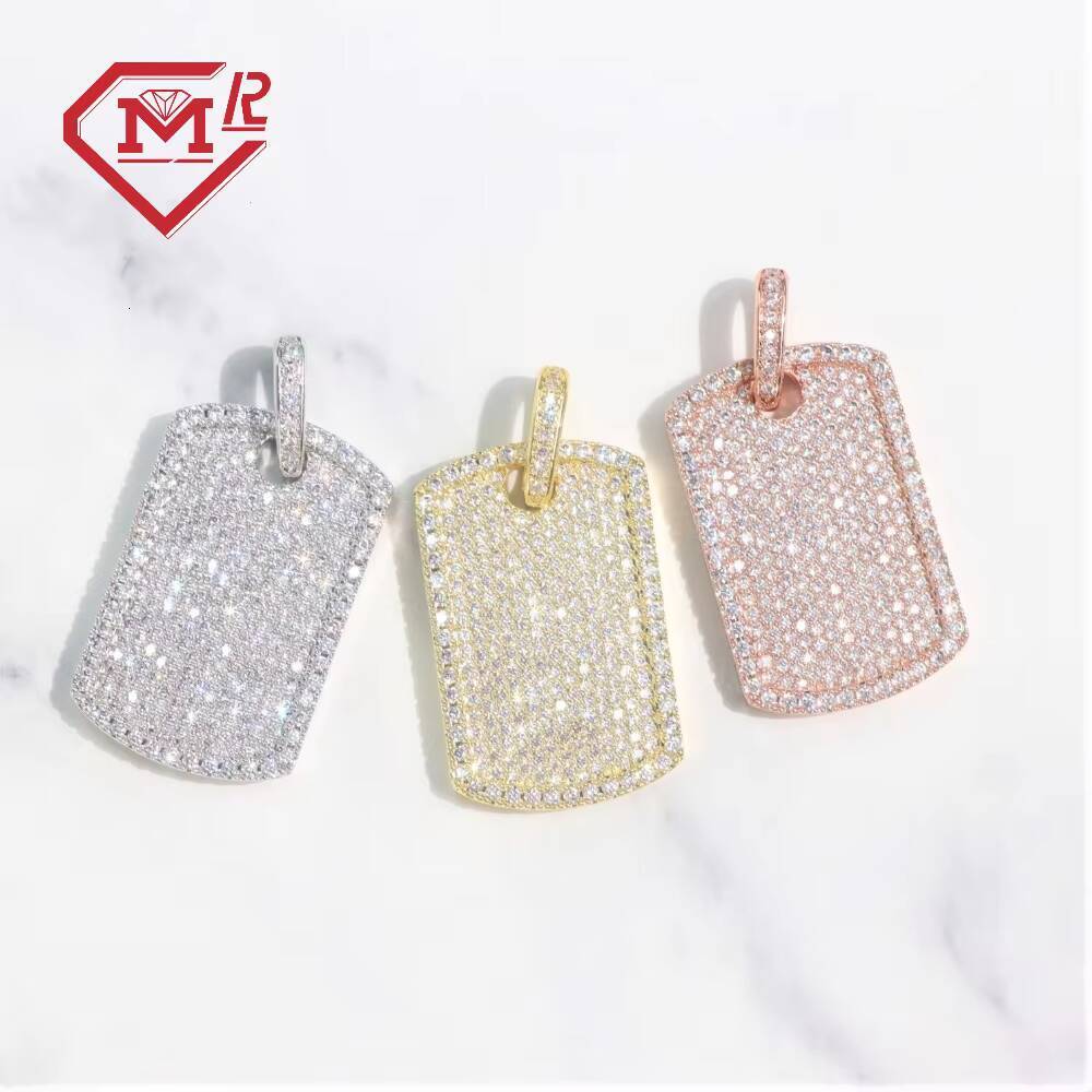 Hiphop Custom Moissanite Pendant Shield Iced Out D Vvs Moissanite Diamond S925 Moissanite Pendant