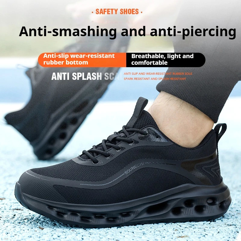 Mens Safety Shoes AntiImpact AntiPiercing Lightweight Work Boots Breathable Sporty n for Outdoor Shoes 250717