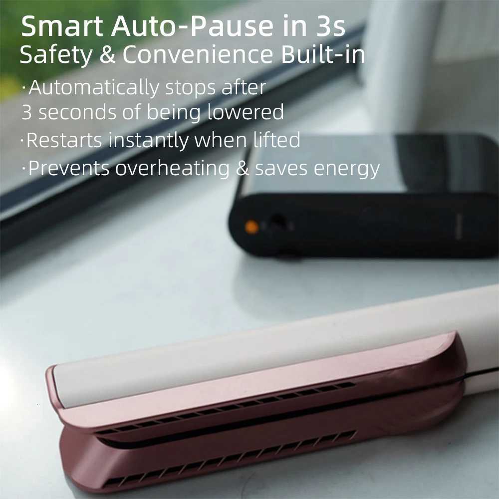 Professional 2 IN 1 Hair Straightener Hair Dryer Heat-Up Hair Flat Iron Negative Ion Iron Long-Lasting Styling Tool Wet and Dry W250718