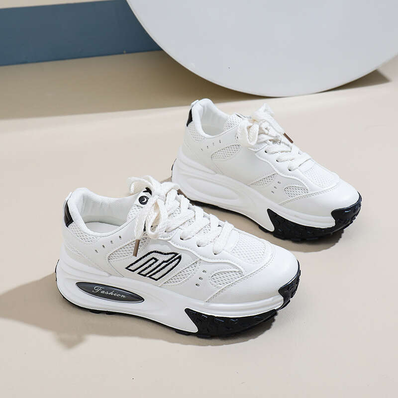 Free shipping 25 Spring New Thick-Soled Dad for Women Korean Version Breathable Wear-Resistant Fashion Casual Shoes Student Sneakers 6213