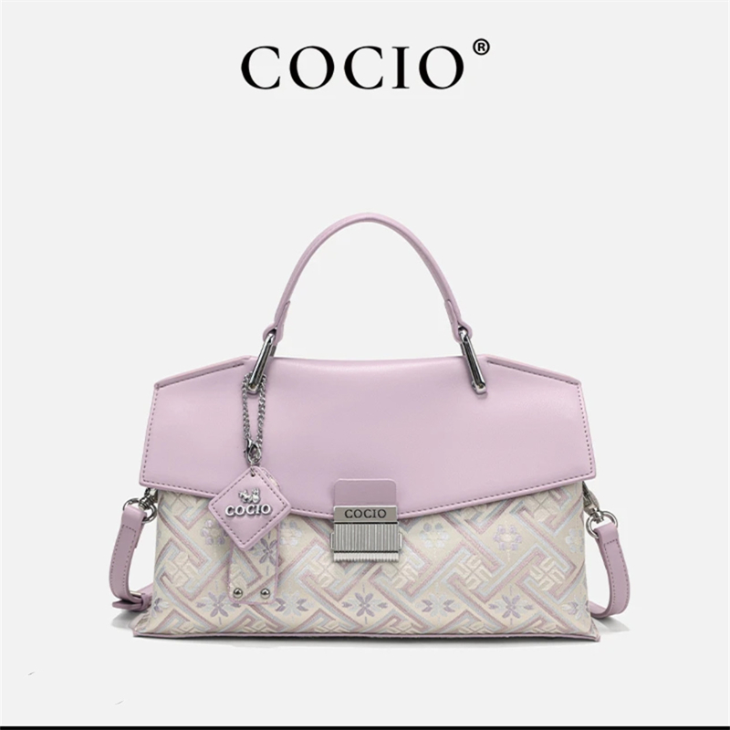 COCIO designer Shoulder Bags new light luxury high-quality handbag genuine leather mailman bag free shipping
