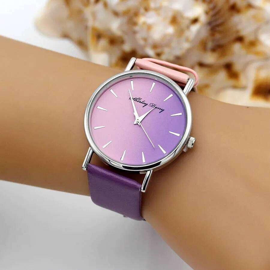 free shipping New Ladies Casual Gradient Ramp Clock 2 Color Watchstrap Women Watches Female Quartz Wristwatches Feminino Zegarek Dam