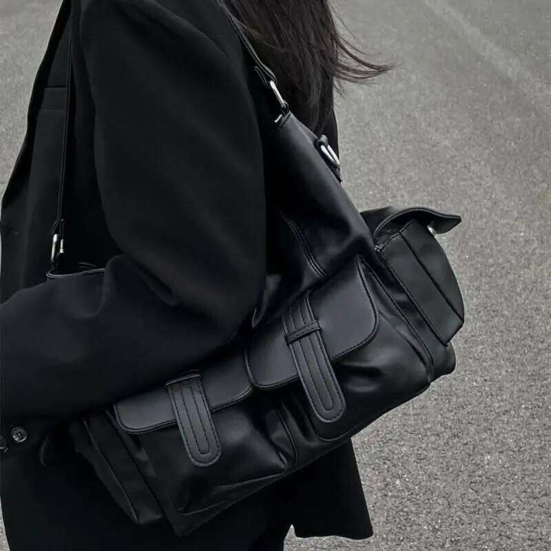 Women Tote New Design Individuality Large Capacity Vintage PU Crossbody Shoulder Bags Fashionable large capacity