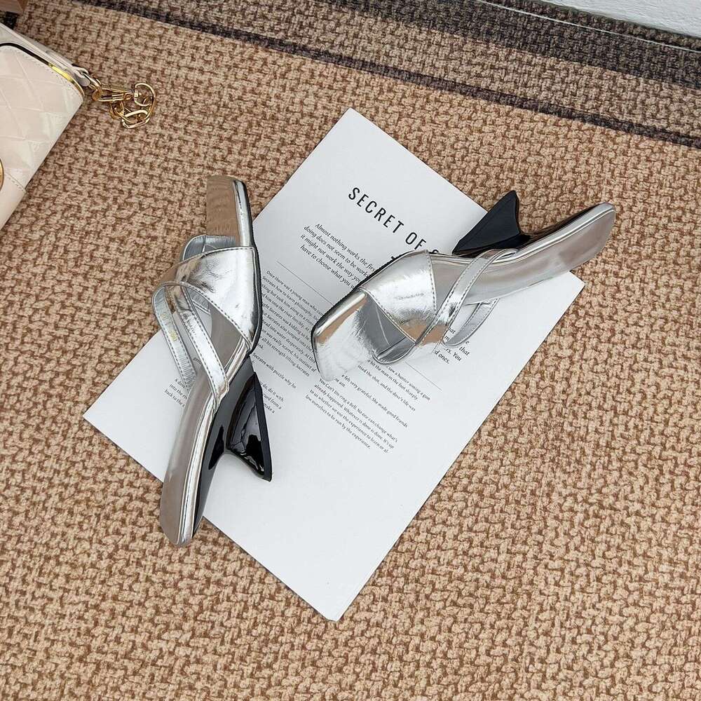 High Heel Sandals for Women, High-End Summer Comfortable Soft Sole Fashion Square Open Toe Breathable Slippers Versatile