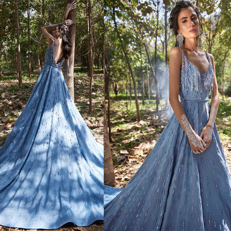 Sexy Backless Sequins Evening Dress Spaghetti Strap A-line Sleeveless Formal Party Dresses Graduation Prom