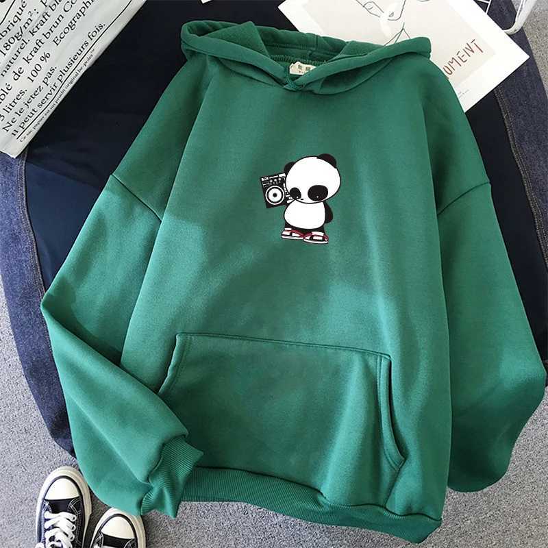Casual Hoodie Streetwear Poleron Jer Winter Women Kwaii Hoodies Sweatshirts Panda Hoodie Sweatshirt Hooded Pullover Tops Blouse XJ250717