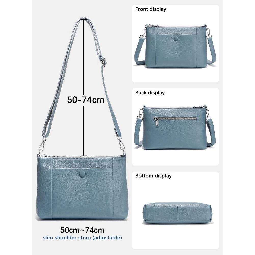 Zency Minimalist Women Purse 2025 Spring Shoulder Square Cross Over 100% Genuine Leather Small Phone Bag For Commuters Hotluxury bag tote bag